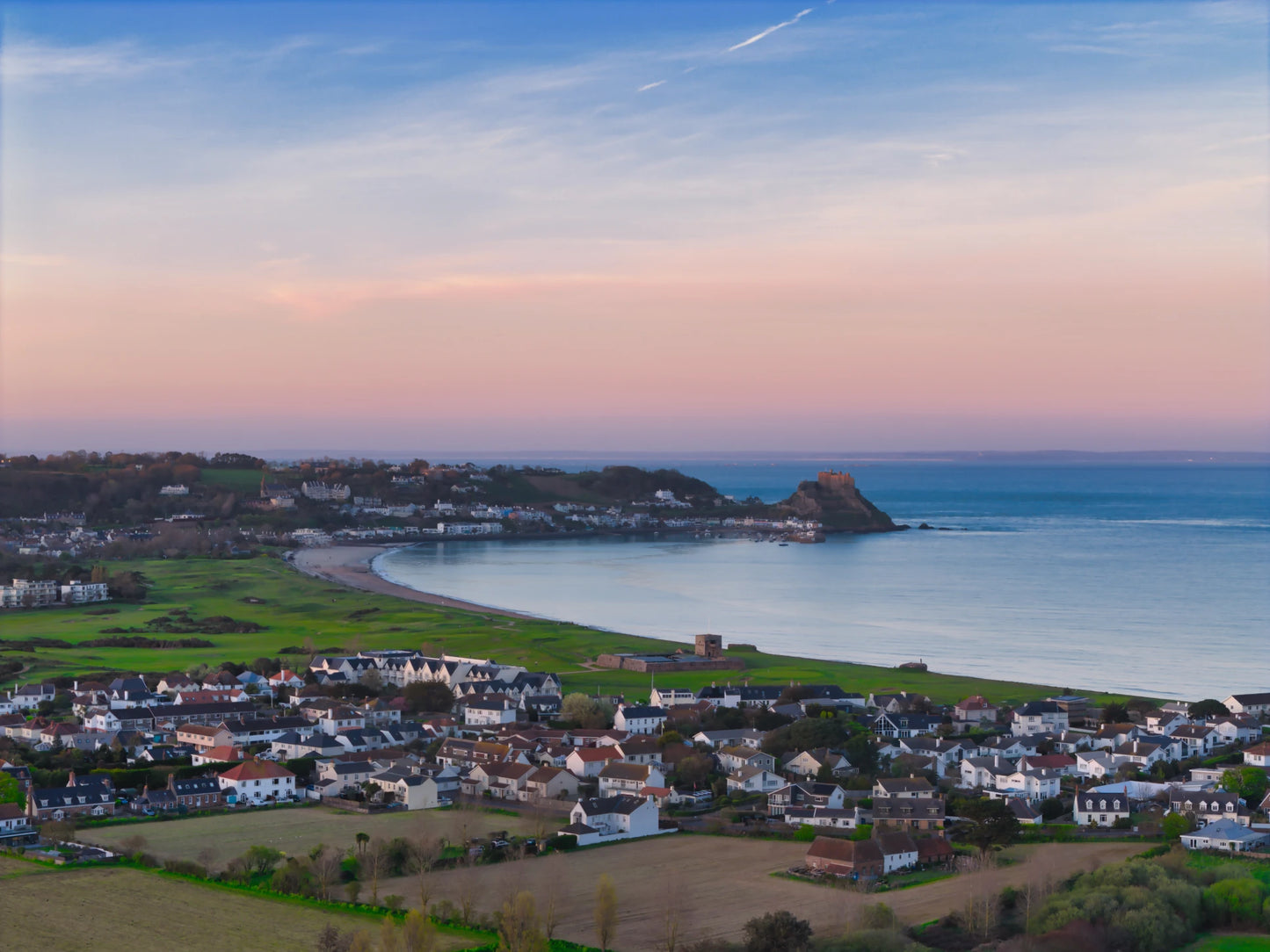 Mont Orgueil Castle Grouville Bay Fort Henry Jersey Drone