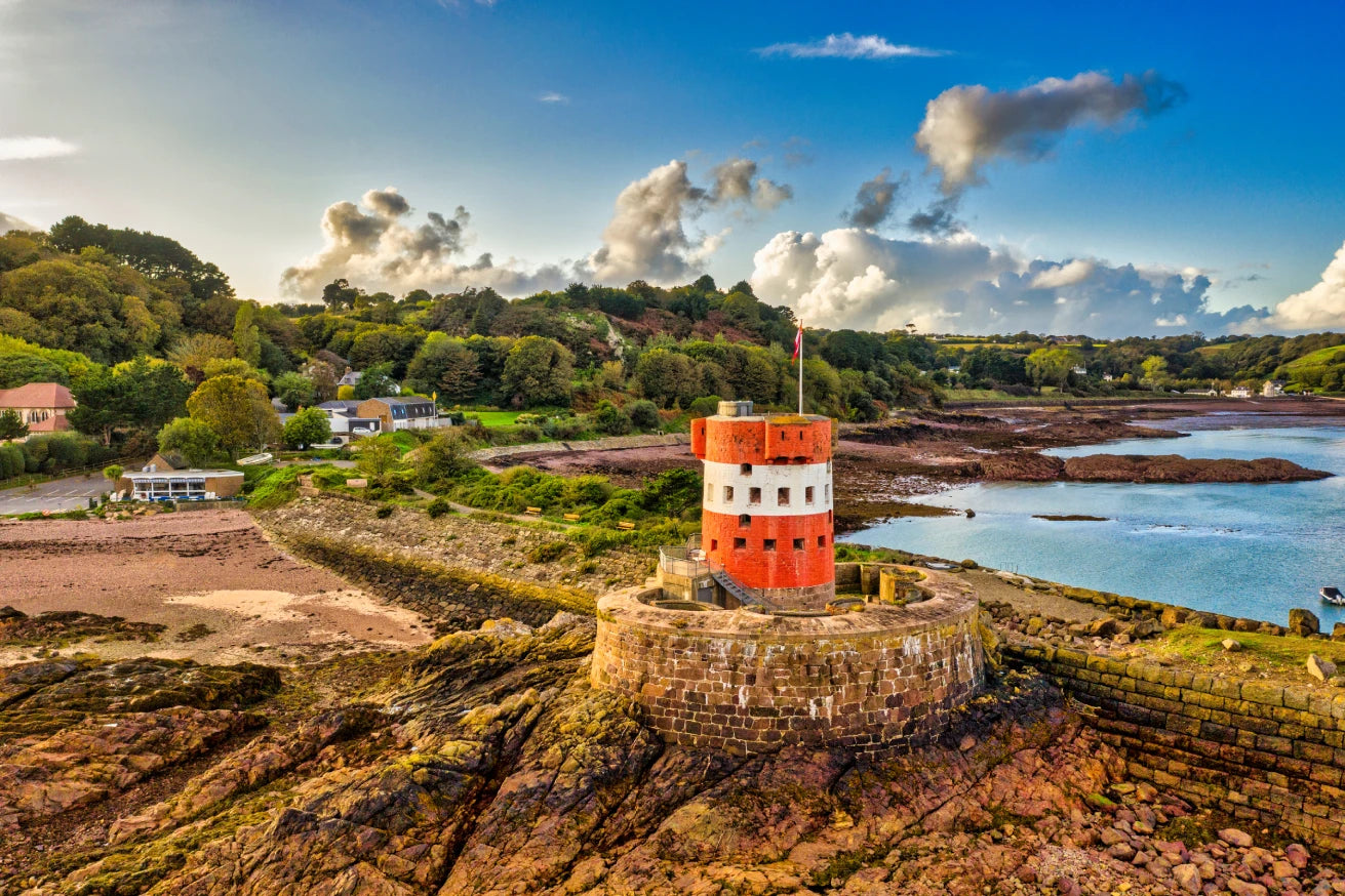 Archirondel Tower Coastal View | Jersey Aerial Landscape