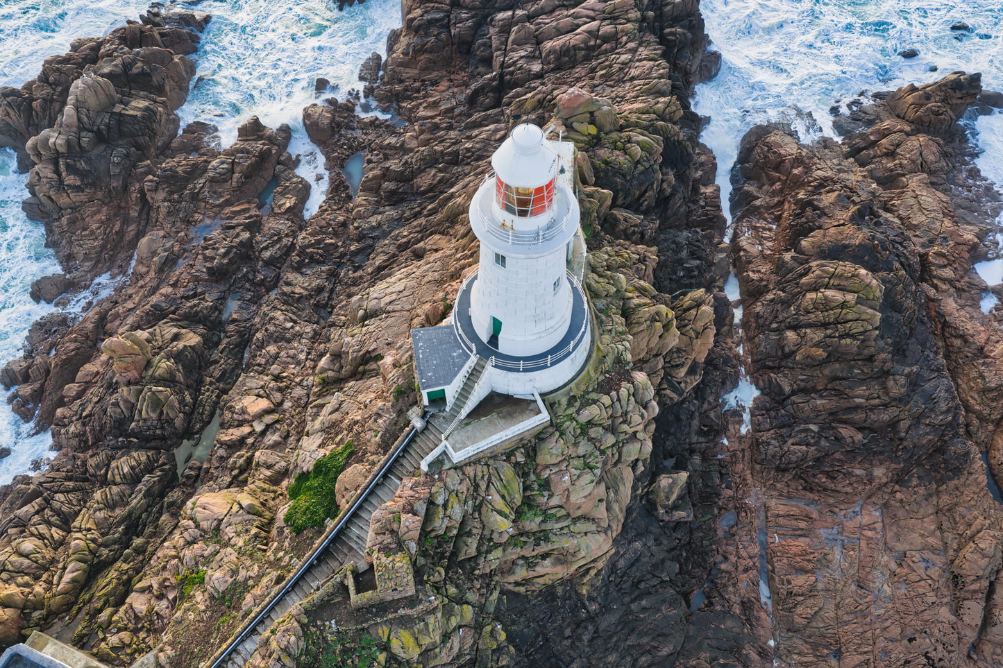 Corbiere Lighthouse Top Down Jersey Aerial