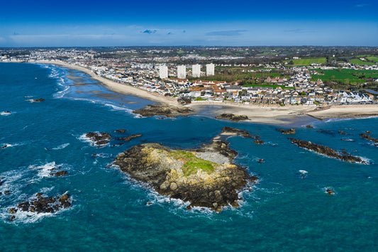 Green Island St Clement Jersey Coastline Aerial