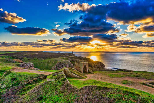 Grosnez Sunset Rays | Jersey Coastal Panorama