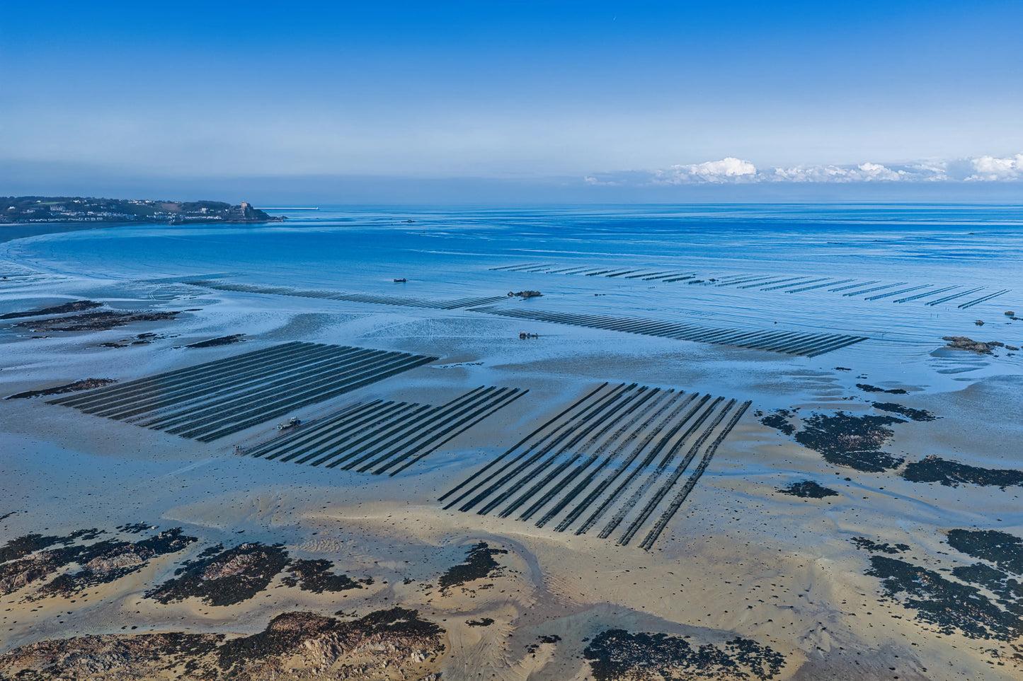 Grouville Bay Oyster Beds | Jersey Aerial Landscape