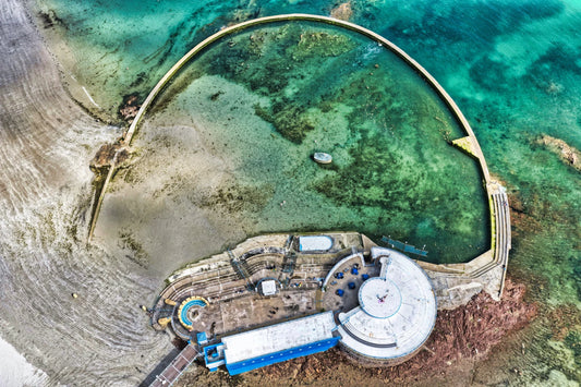 Havre des Pas Lido | Jersey Aerial Top View