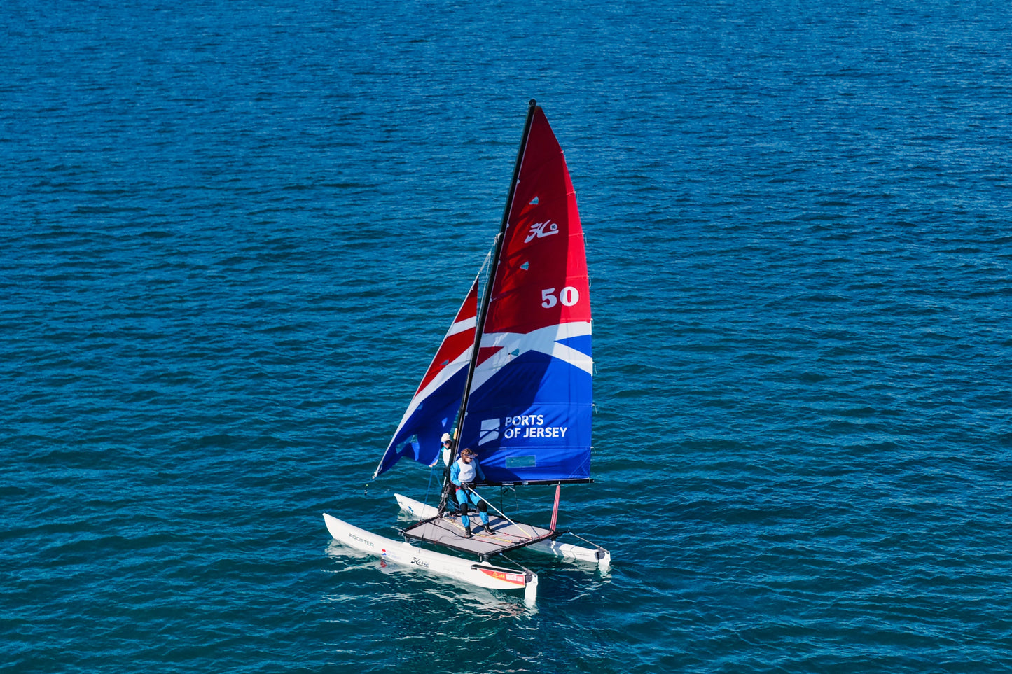 Hobie Cat Sailing | Jersey Coastal Waters Aerial