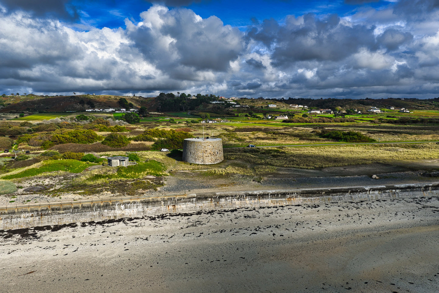Kemp Tower | St Ouen’s Bay, Jersey Aerial Landscape