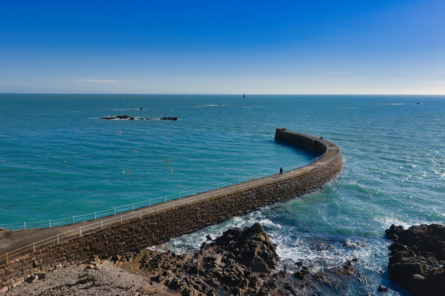 La Rocque Harbour Breakwater | Jersey Aerial View III