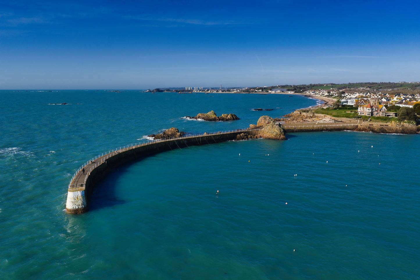 La Rocque Harbour & Coastline | Jersey Aerial View II