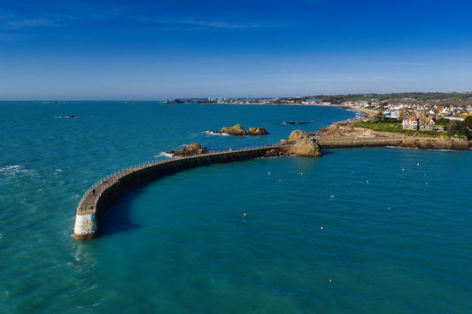 La Rocque Harbour & Coastline | Jersey Aerial View II