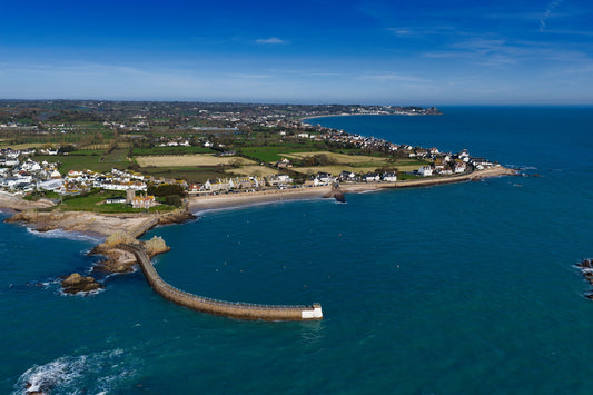 La Rocque Harbour & Coastline | Jersey Aerial View