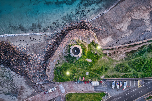 Le Hocq Tower Jersey Top Down Aerial