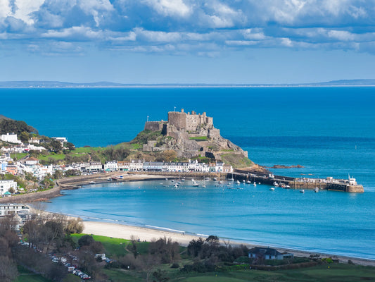 Mont Orgueil Castle Gorey Harbour Jersey France Horizon